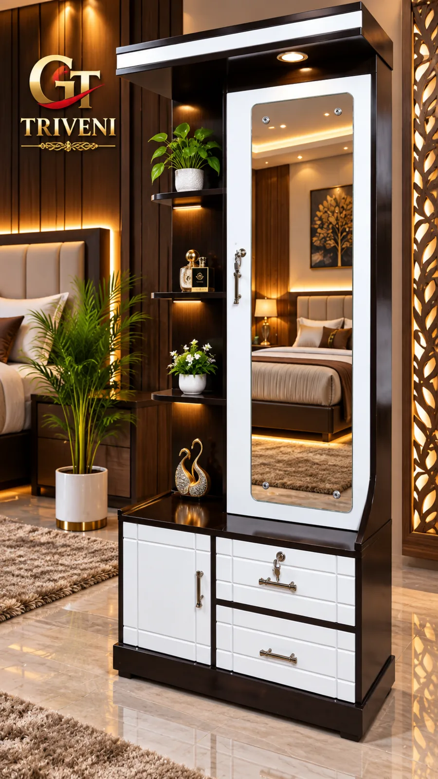 Black & White Mirror Dressing