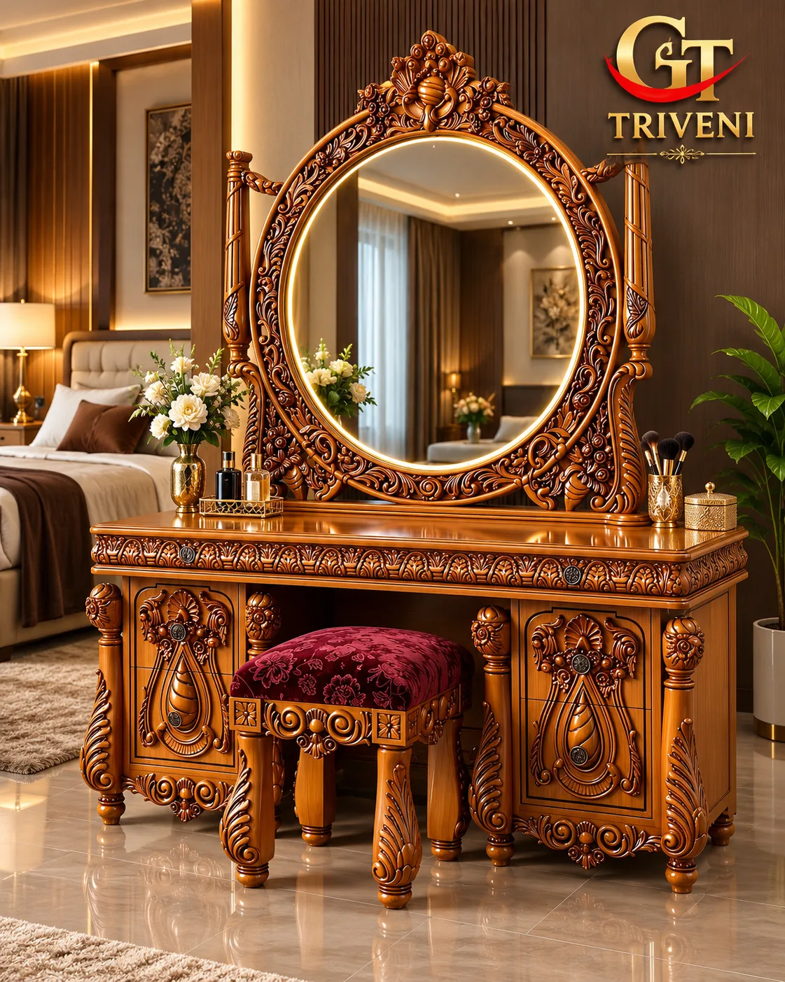 Pink dressing table