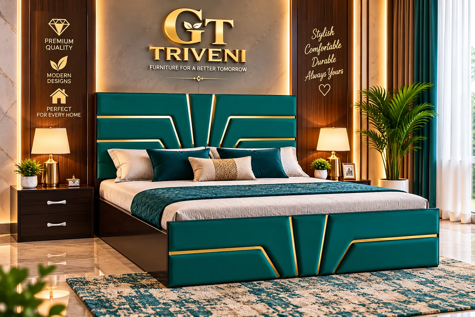 Modern premium bed by GT Triveni