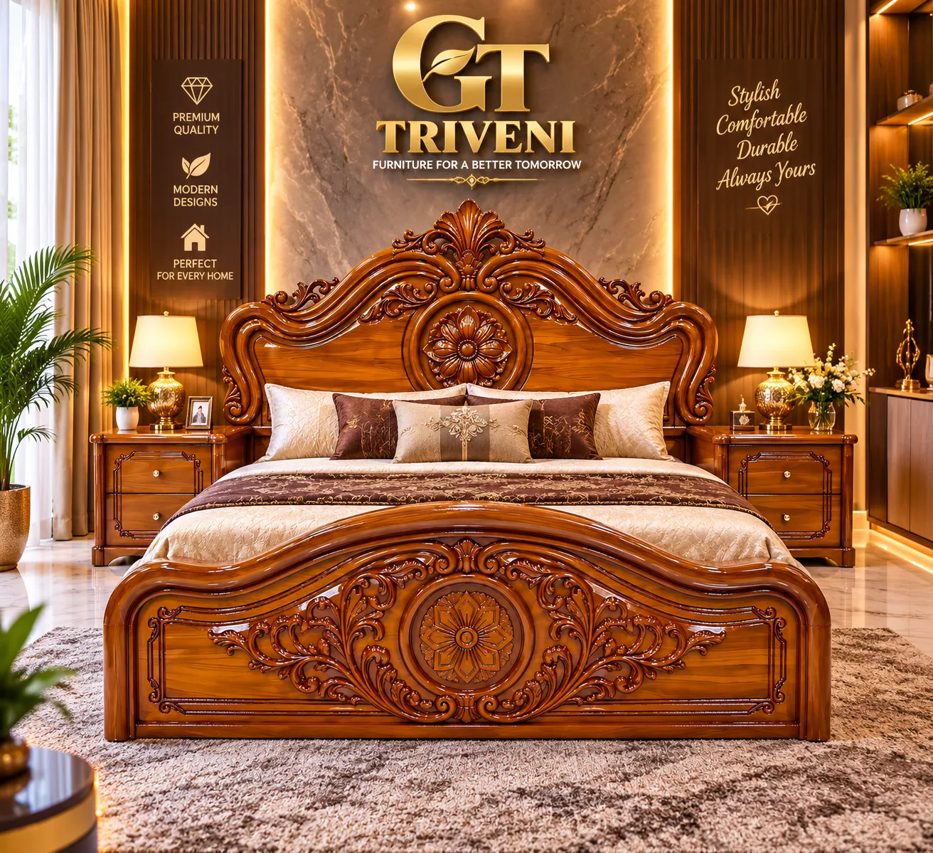 Ornate premium bed